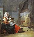 Mother and Child with Cat